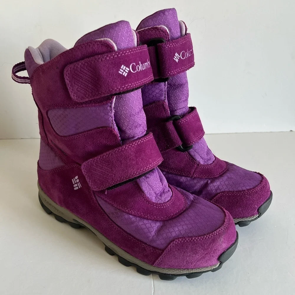 Columbia Parkers Peak Purple Snow Boots Youth 5Y / Women's 6W